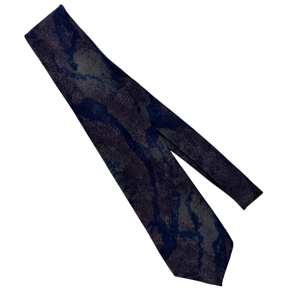 Bugatti Abstract Silk Tie Blue Purple Pattern Designer Necktie